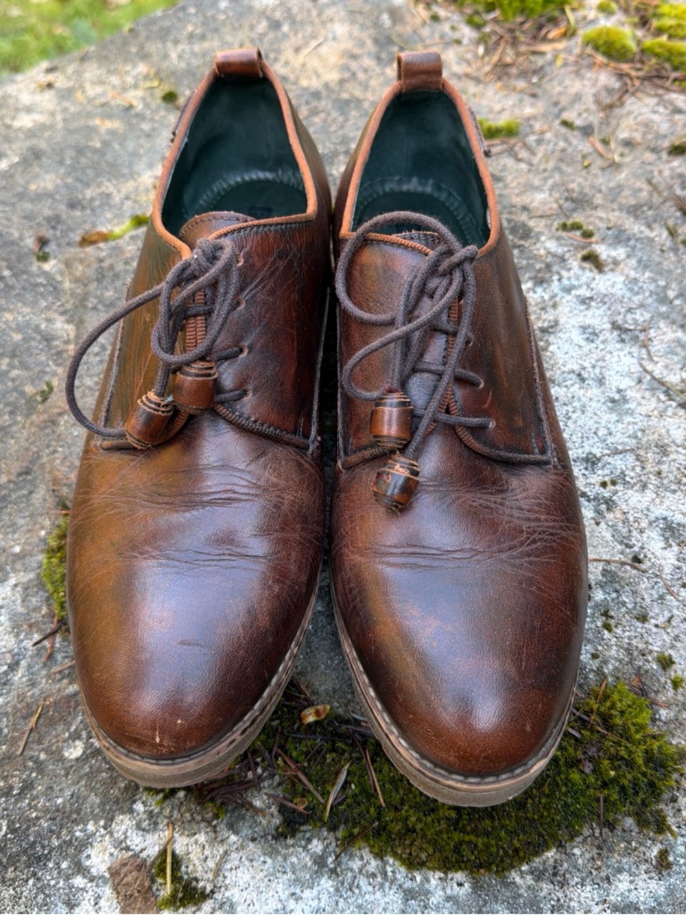 Pikolinos Brown Leather Lace Up Oxford Shoes 41